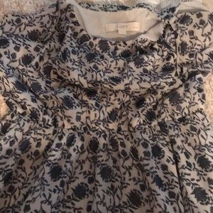 Gray with blue design sundress med petite loft